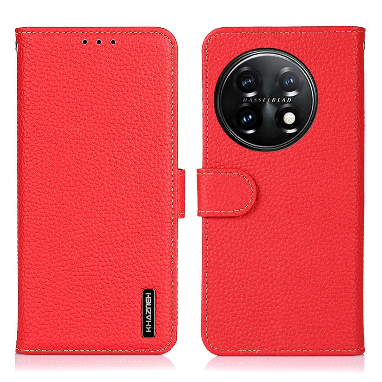 KHAZNEH For OnePlus 11 5G Genuine Leather Flip Phone Wallet Cover Litchi Texture Stand Anti-drop Phone Case KHAZNEH For OnePlus 11 5G Genuine Leather Flip Phone Wallet Cover Litchi Texture Stand Anti-drop Phone Case